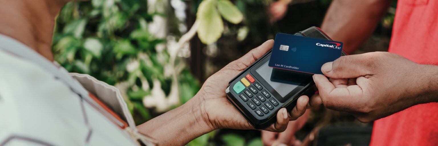 Paying contactless with a Capital One debit card